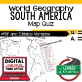 South America Map Quizzes Geography Assessment, GOOGLE FORM