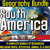 South America Physical Geography Bundle Map Activities Inc