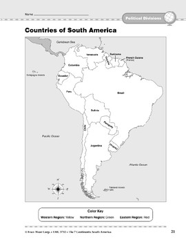 South America: Political Divisions: Countries | TpT