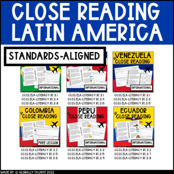 Preview of South America Paired Passages, Compare & Contrast Nonfiction Texts 3rd-4th Grade