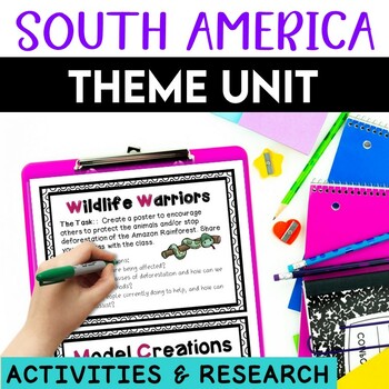 Preview of South America Thematic Unit | Geography Cooperative Learning
