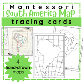 South America Map Tracing Cards