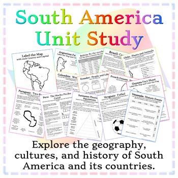 Preview of South America Unit Study Bundle