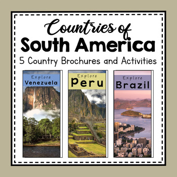 Preview of South America Unit Study | Countries of South America Brochure Activity