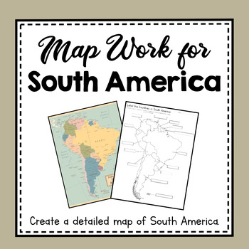 Preview of South America Unit Study | South America Map Work | Hands On Map Creation