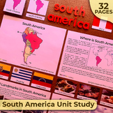 South America Unit Study, South America Activity Bundle, S