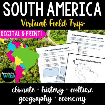 Preview of South America Geography Virtual Field Trip