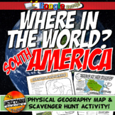 South America Where in the World Scavenger Hunt & Map Geog