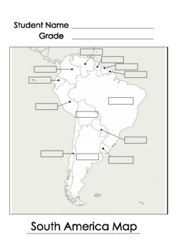 Preview of South America country map