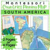 South American Countries Pinning Map