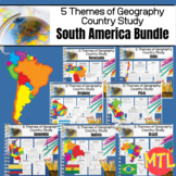 South American Country Bundle | 5 Themes of Geography