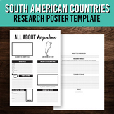 South American Country Research Poster Bundle | Printable 