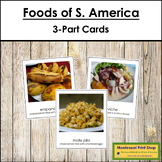 Foods of South America 3-Part Cards - Continent Cards