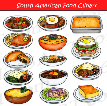 Preview of South American Food Clipart Set