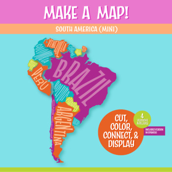 Preview of South American Map Cut and Paste the Continents | Geography Activity