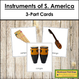 Musical Instruments of South America 3-Part Cards - Contin