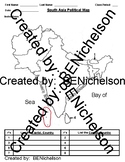 South Asia Blank Map and Chart (One Page)