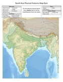South Asia Physical Features Map Quiz