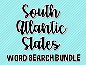 Preview of South Atlantic United States Word Search Bundle