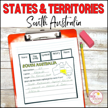 Preview of South Australia Interactive Notebook and Slides