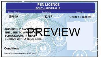 Preview of South Australian 'Pen Licence'