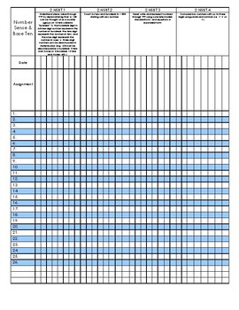 South Carolina 2nd Grade Math Standard Tracker by letslearnmoore