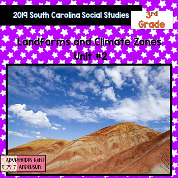 Preview of South Carolina 3rd Grade Geography: Landforms and Climates Unit