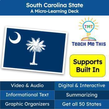 Preview of South Carolina (50 States and Capitals) Informational Text and Activities