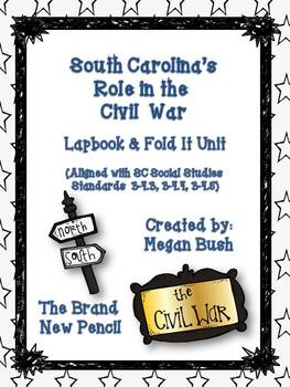 Preview of South Carolina: Civil War Lapbook Unit and Mini Book