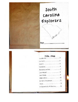 Preview of South Carolina Explorers Booklet