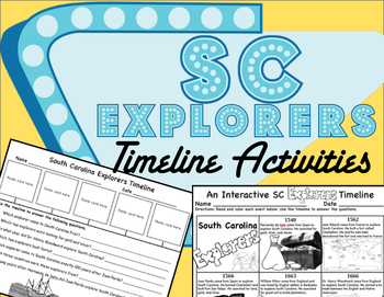 Preview of South Carolina Explorers Timeline