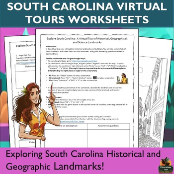 Preview of South Carolina Historical Landmarks Virtual tour using Google Maps, and more!