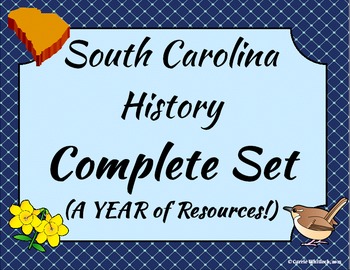 Preview of South Carolina History Complete Set - Entire Year of Lessons - Bundle
