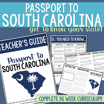 Preview of South Carolina History & Geography Homeschool Curriculum | Explore SC Bundle