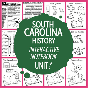 Preview of South Carolina History + AUDIO – ALL South Carolina State Study Content Included