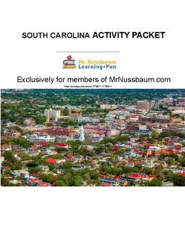Preview of South Carolina Printable Activity Bundle