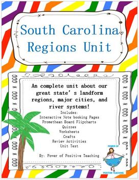 Preview of [OLD SC Standards] South Carolina Regions Unit Bundle (3-1.1, 3-1.2, 3-1.3)