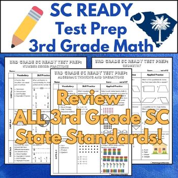 Preview of South Carolina SC READY Test Practice and SC READY Review 3rd Grade Math