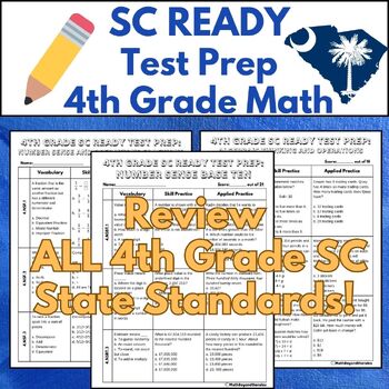 Preview of South Carolina SC READY Test Practice and SC READY Review 4th Grade Math
