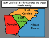 South Carolina's Bordering States and Ocean Puzzle Activity