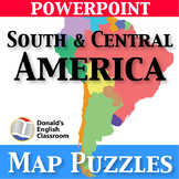 South and Central America Map Puzzles Regions Countries Po
