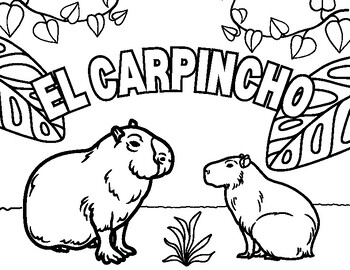 Preview of South & Central American Animals Spanish Coloring Pages 