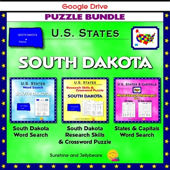 South Dakota Puzzle BUNDLE Word Search Crossword U S States Google