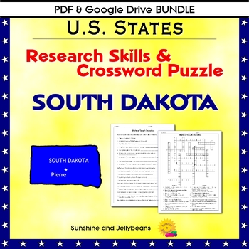 South Dakota Research Skills/Crossword U S States Geography PDF