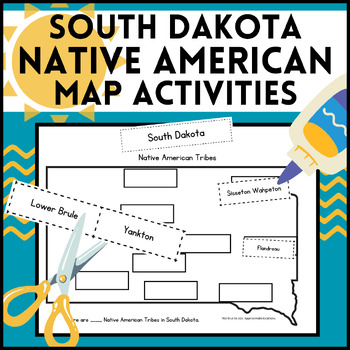 Preview of South Dakota Native American Tribes/ Reservations Map Activities| Social Studies