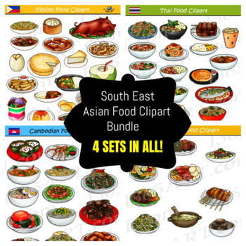 Preview of South East Asian Food Clipart Bundle #1