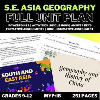 Preview of South East Asian Geography Unit Bundle