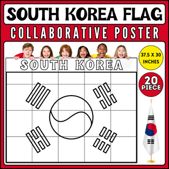Preview of South Korea Flag Collaborative Poster | AAPI Heritage Month Bulletin Board