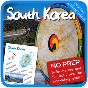 Preview of South Korea (Fun stuff for elementary grades)