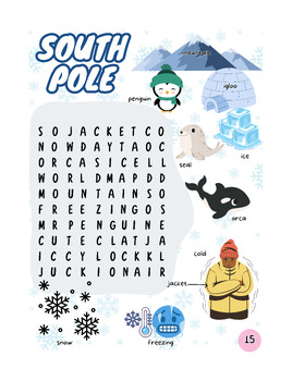 Preview of South Pole - Word Search Puzzles